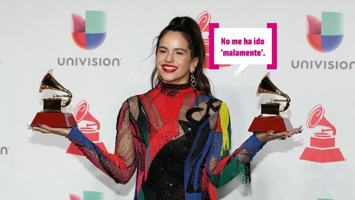 Rosalía con sus dos Grammy Latinos
