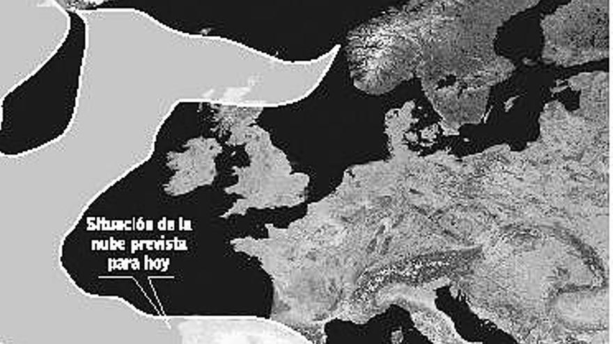 Una nueva nube de ceniza llega hoy a Asturias y amenaza el espacio aéreo