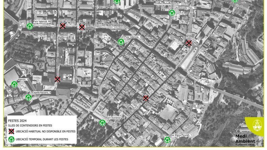 Alcoy triplica el servicio de recogida de residuos y limpieza durante las Fiestas