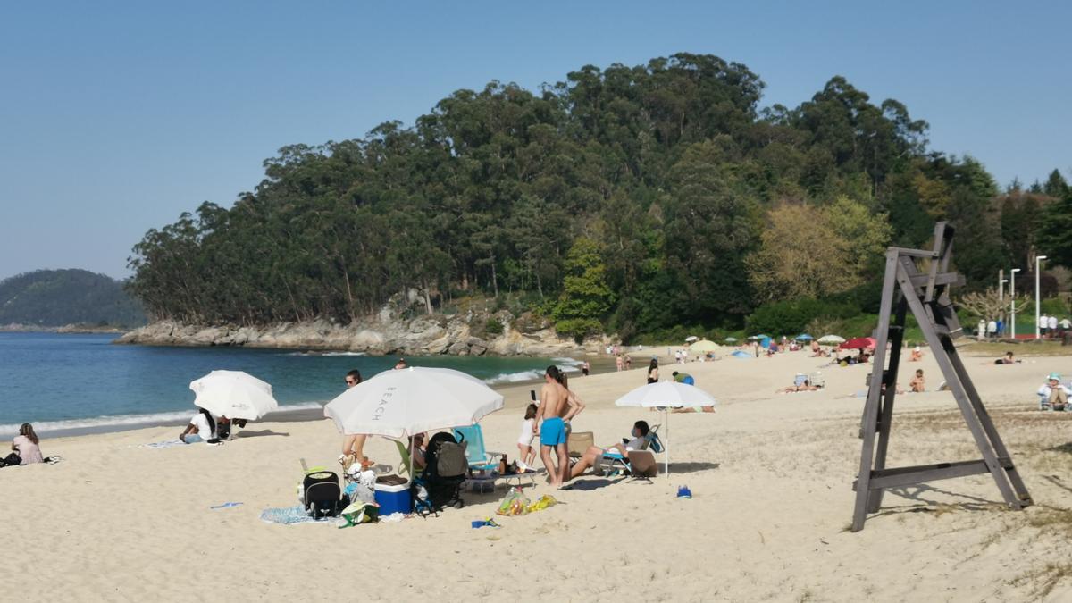 Playa de Portomaior, en Bueu