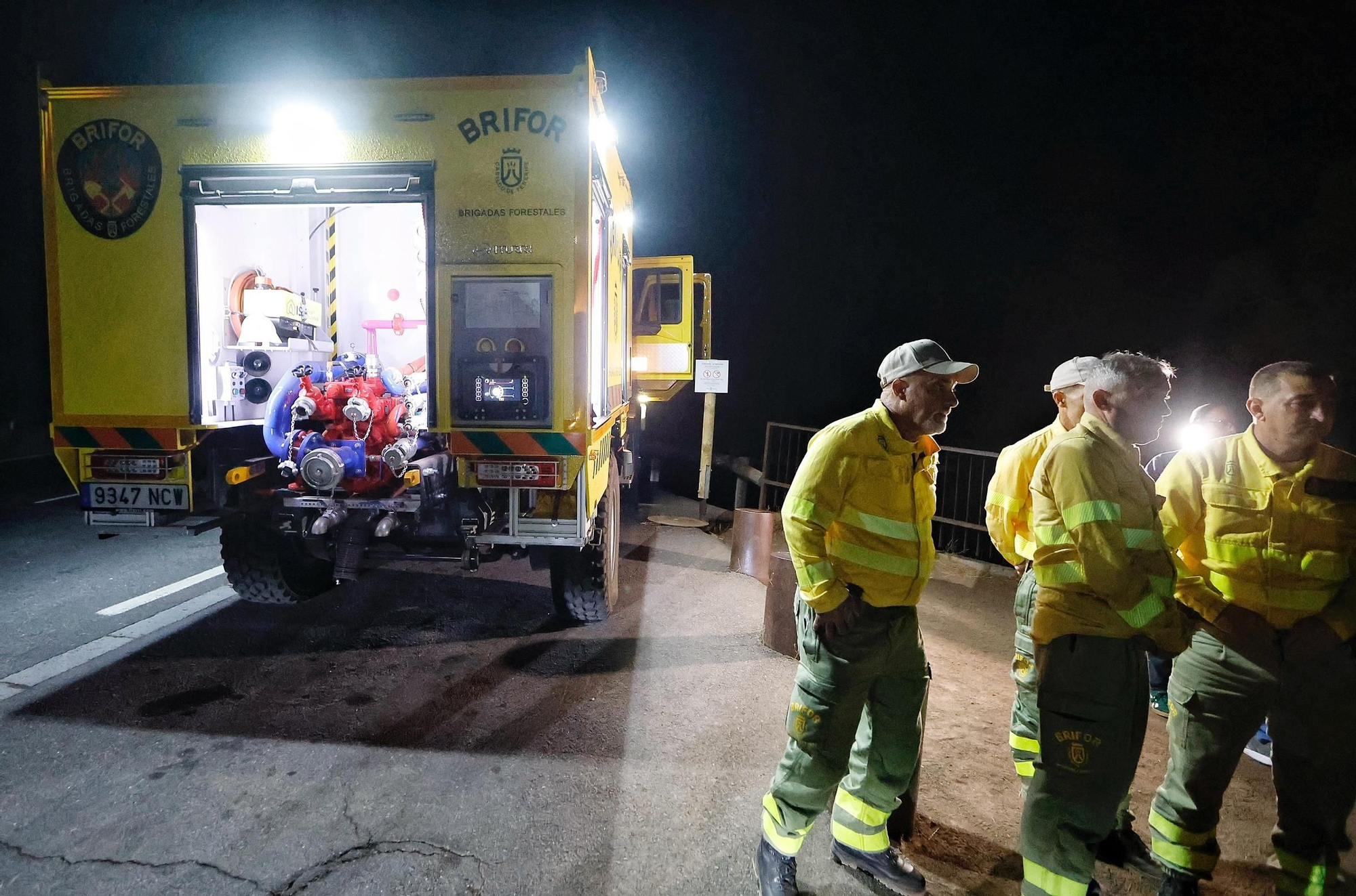 Visita nocturna al Operativo de Prevención y Extinción de Incendios Forestales