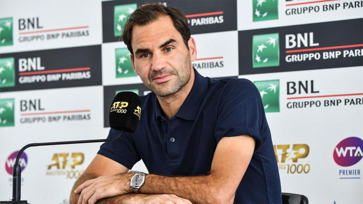 Federer, durante su comparaecencia