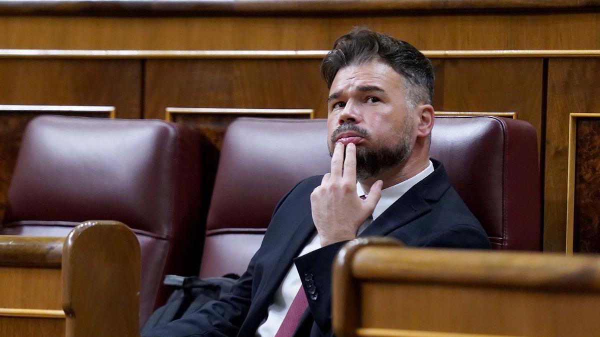 Gabriel Rufián, en el Pleno del Congreso sobre los Presupuestos Generales de 2023.