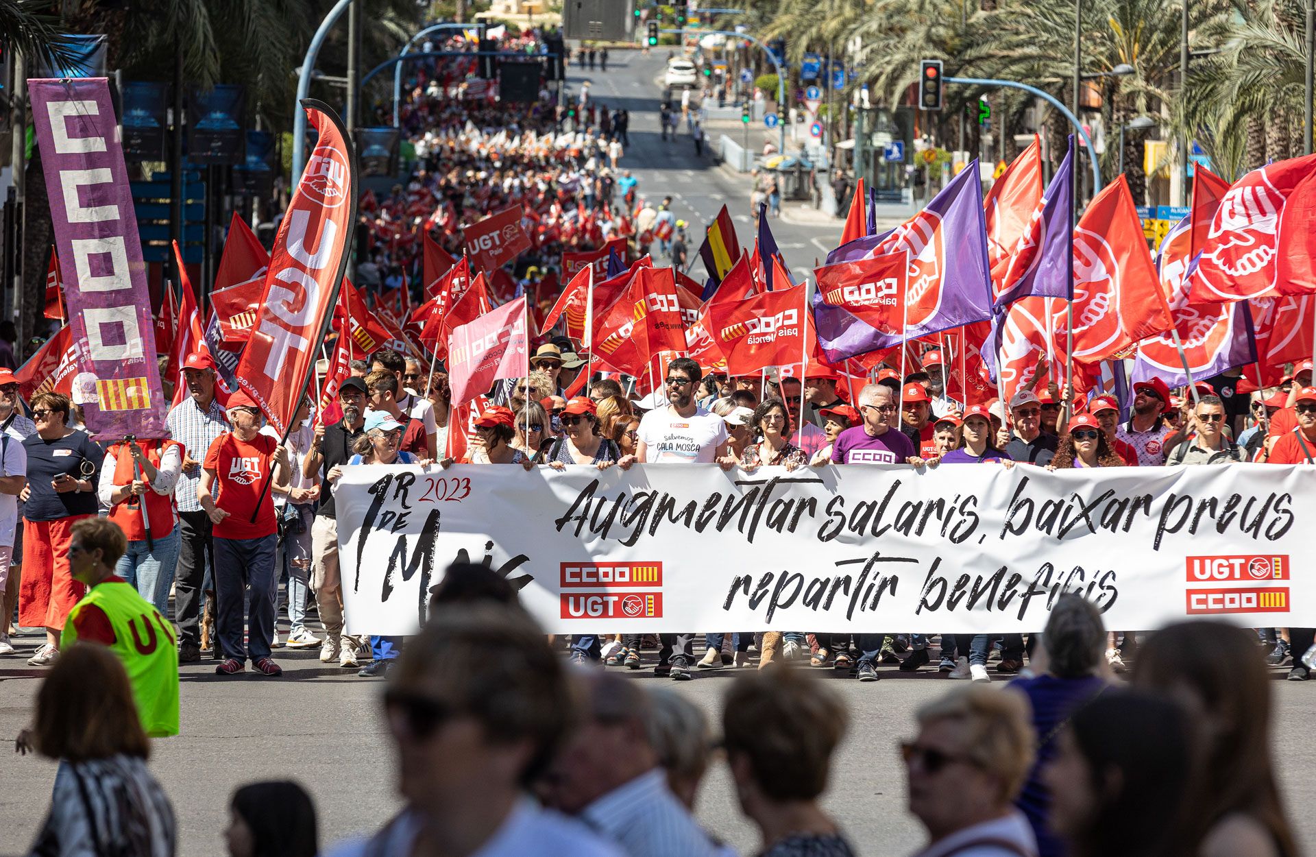 Manifestación del Primero de Mayo en Alicante