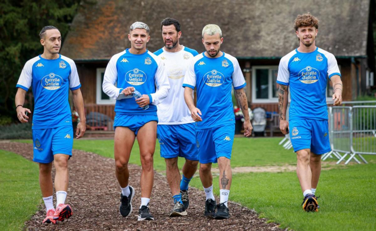 Luismi Cruz, Yeremay Hernández, Joaquín Sorribas, David Mella y Mario Soriano. |  RCD