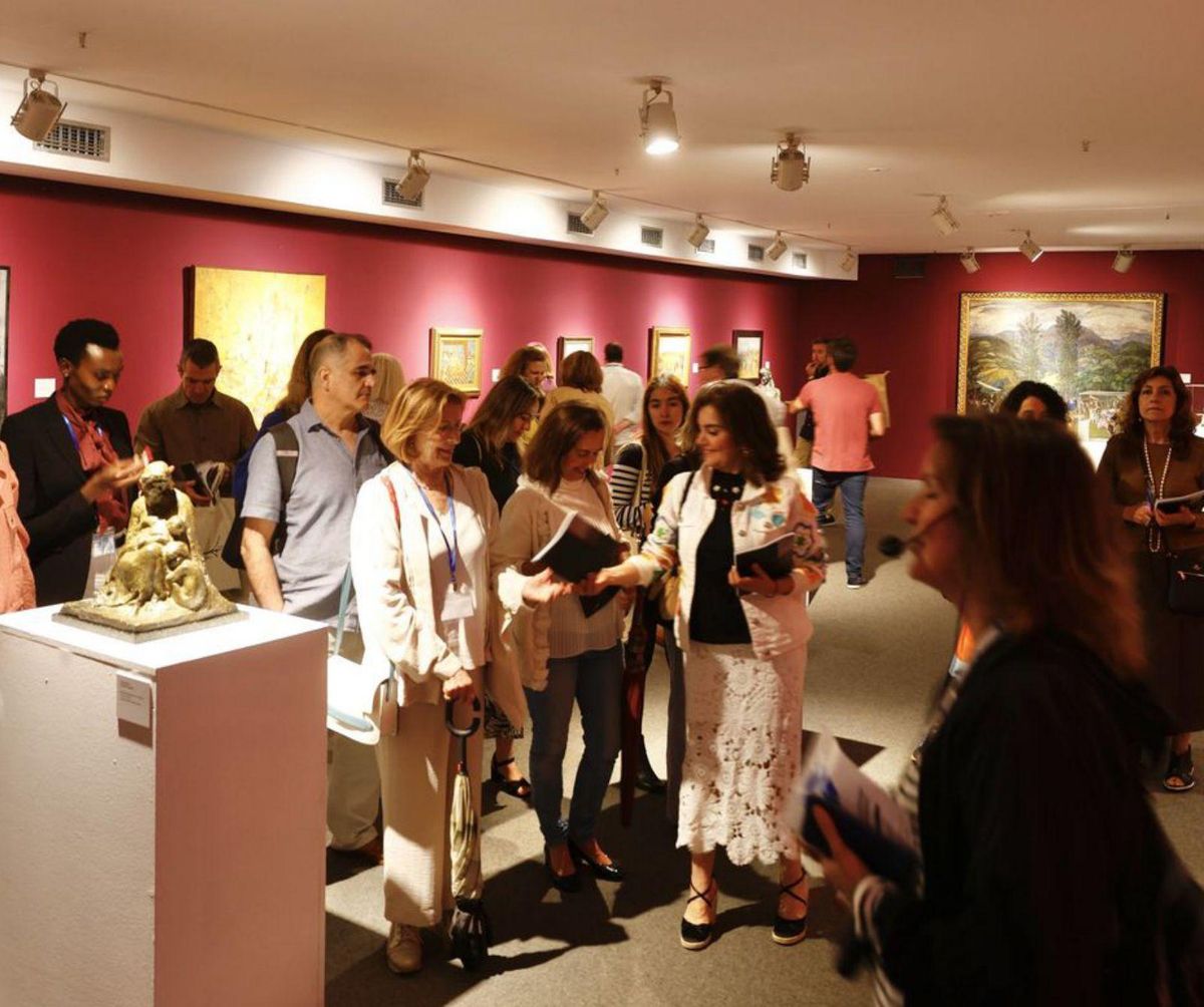 Los participantes, en la exposición de la Casa de Cultura.