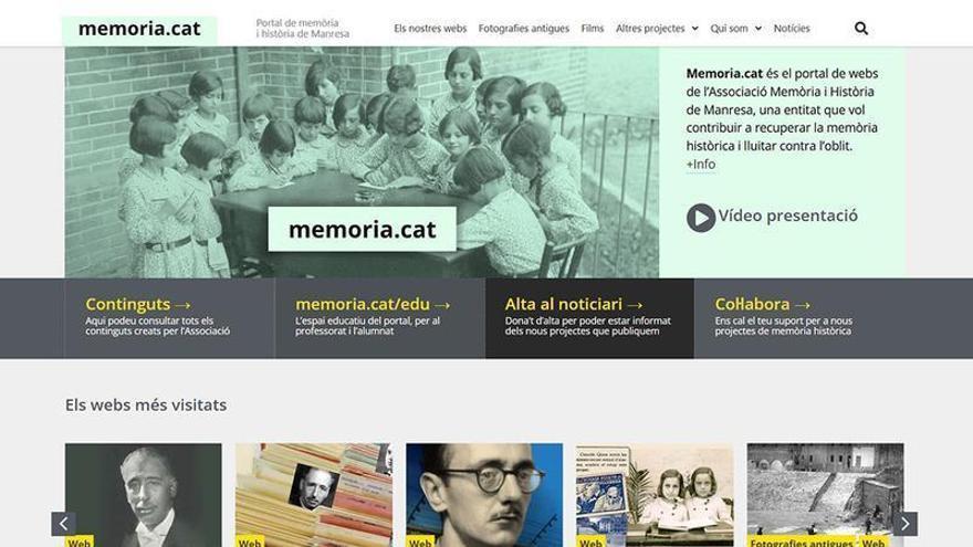 Portada de la pàgina web de memoria.cat