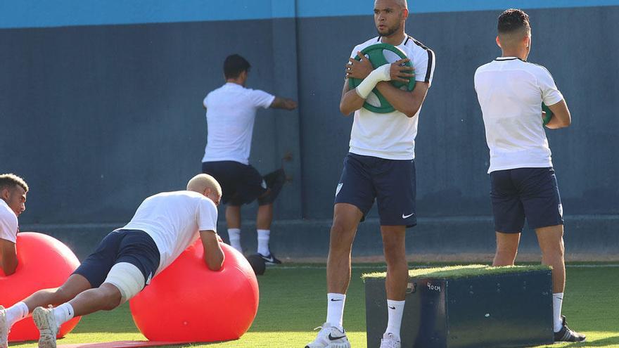 En-Nesyri, durante un entrenamiento reciente.