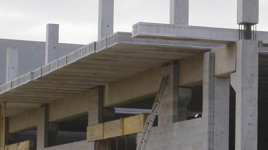 Nave en construcción.