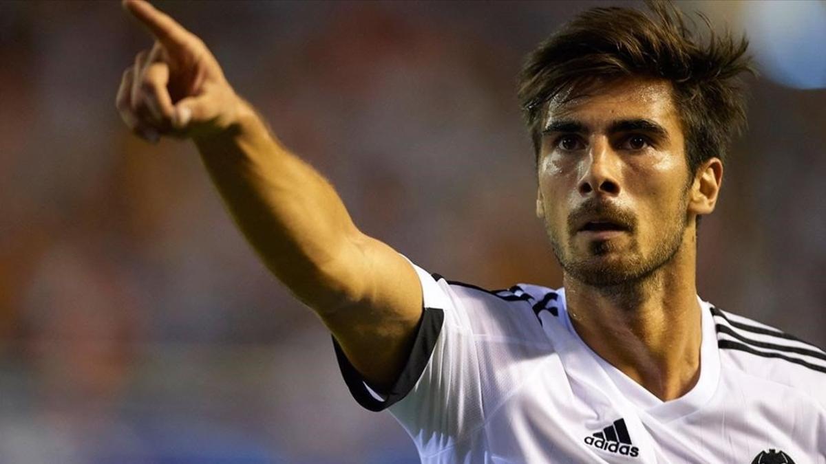 André Gomes, en un partido con el Valencia de la temporada pasada.