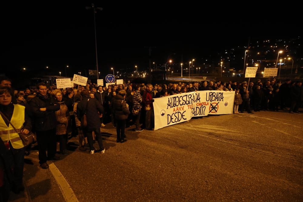 Protesta vecinal contra el peaje de Redondela