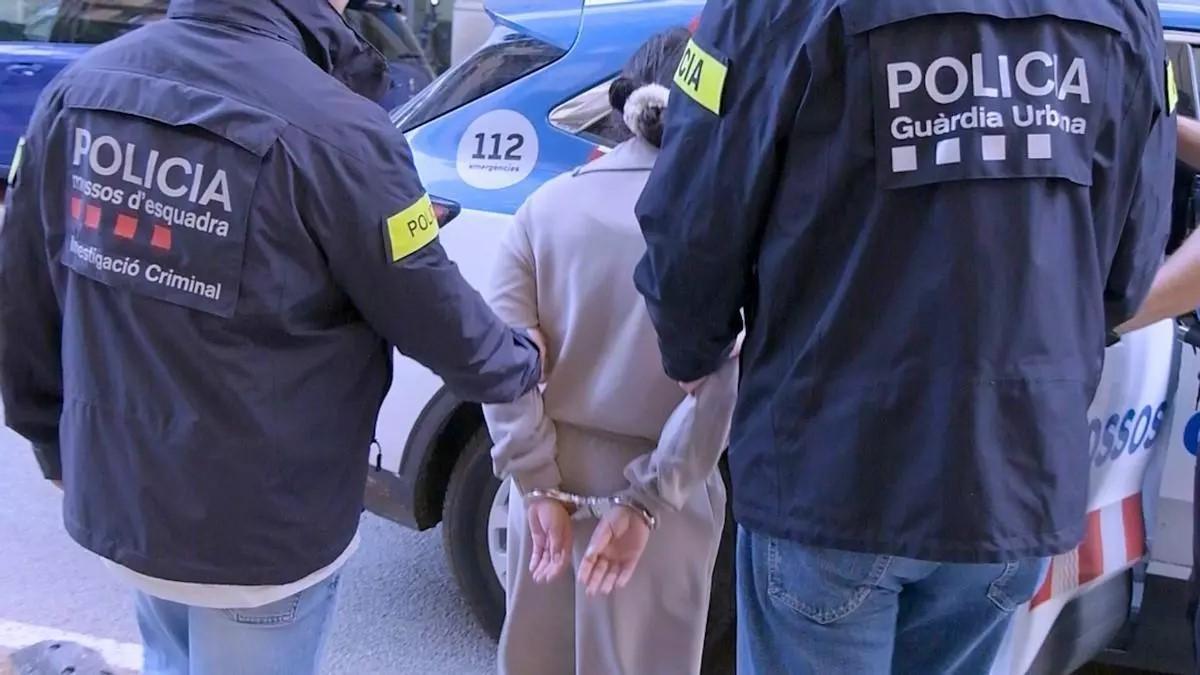 Una de les detingudes en l'operatiu Kanpai-bus