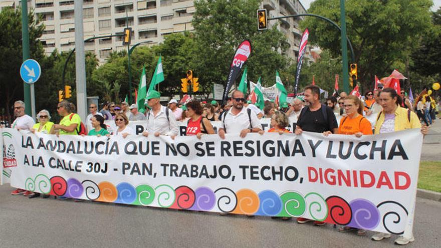 Marcha por la Dignidad  en Málaga.