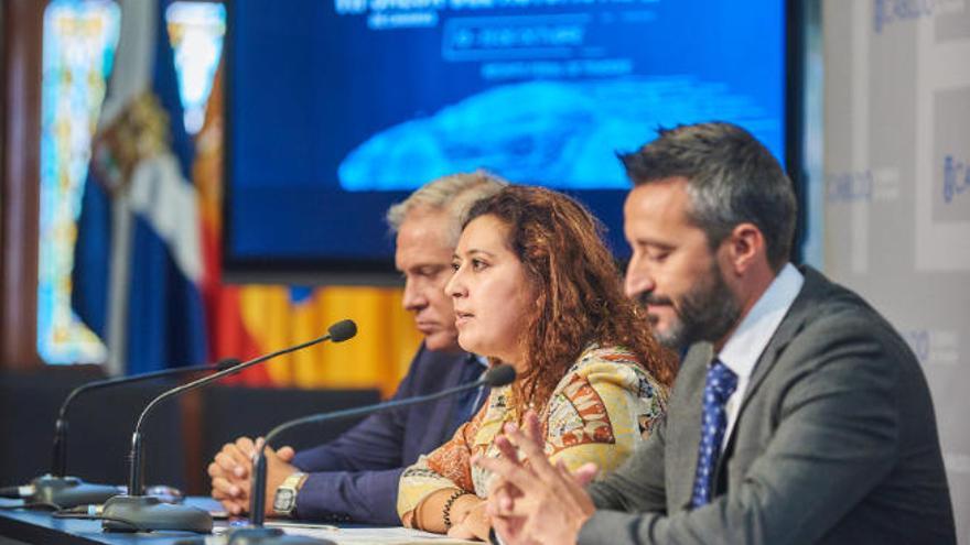 Un momento de la rueda de prensa celebrada en la institución insular.