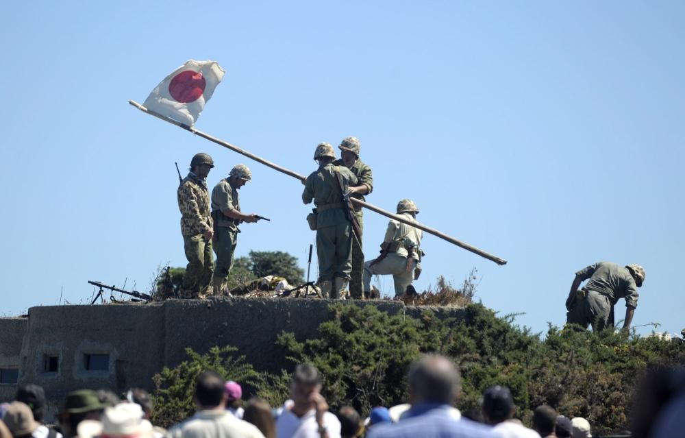 Recreación de la batalla de Iwo Jima