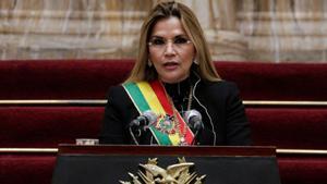 La expresidenta boliviana Jeanine Áñez.