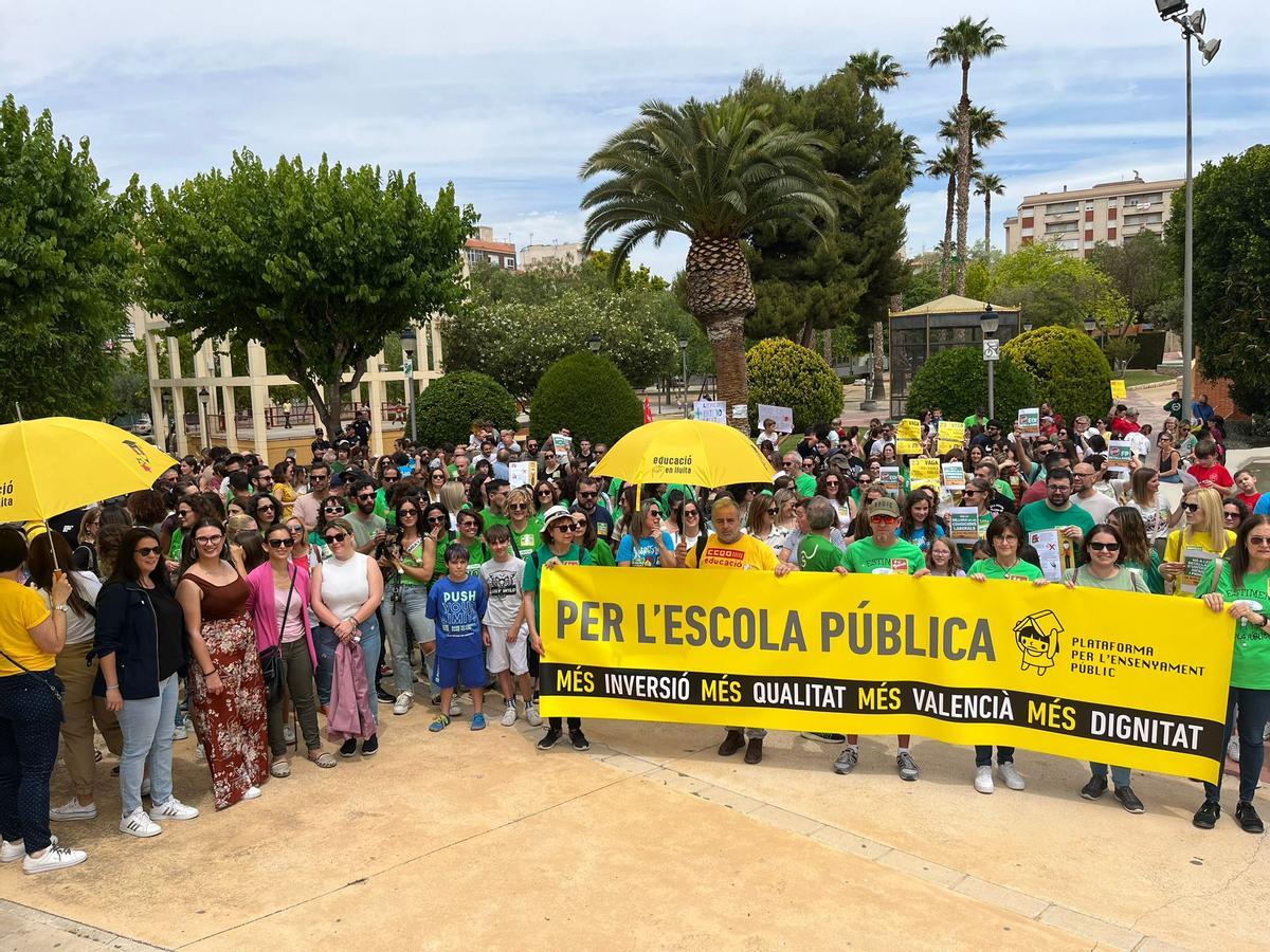 La huelga de educación en Elda