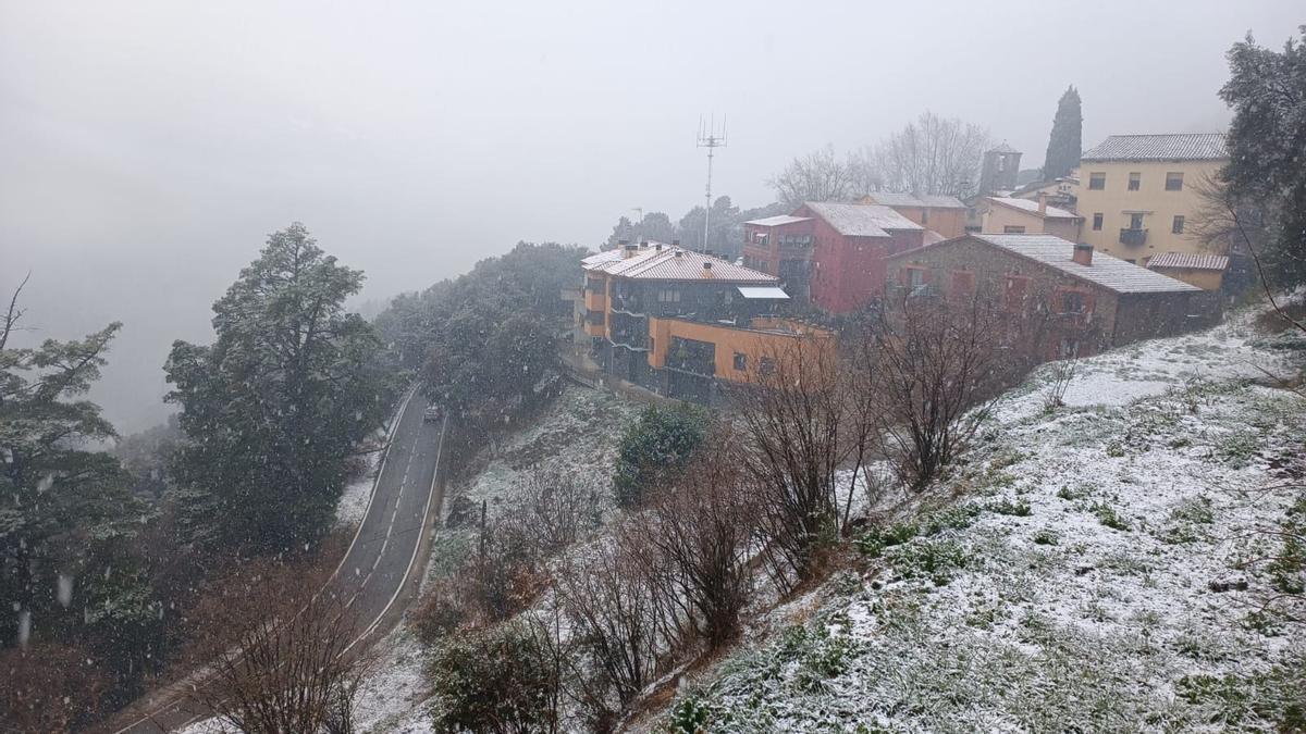 Nieva en el Montseny