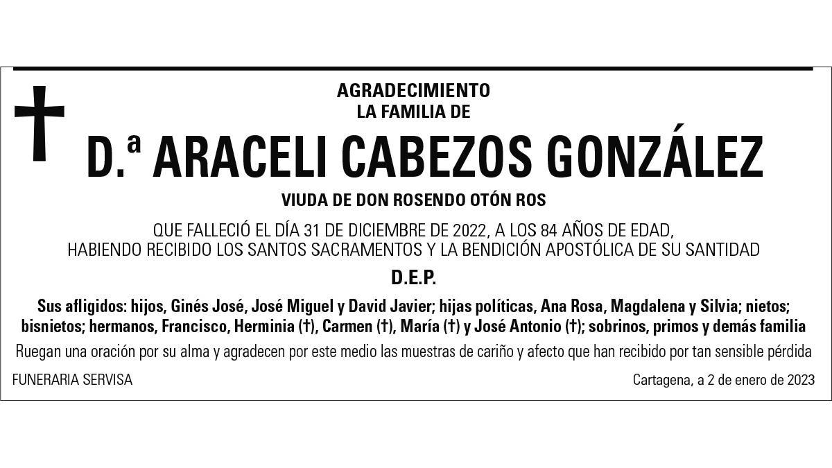 Dª Araceli Cabezos González