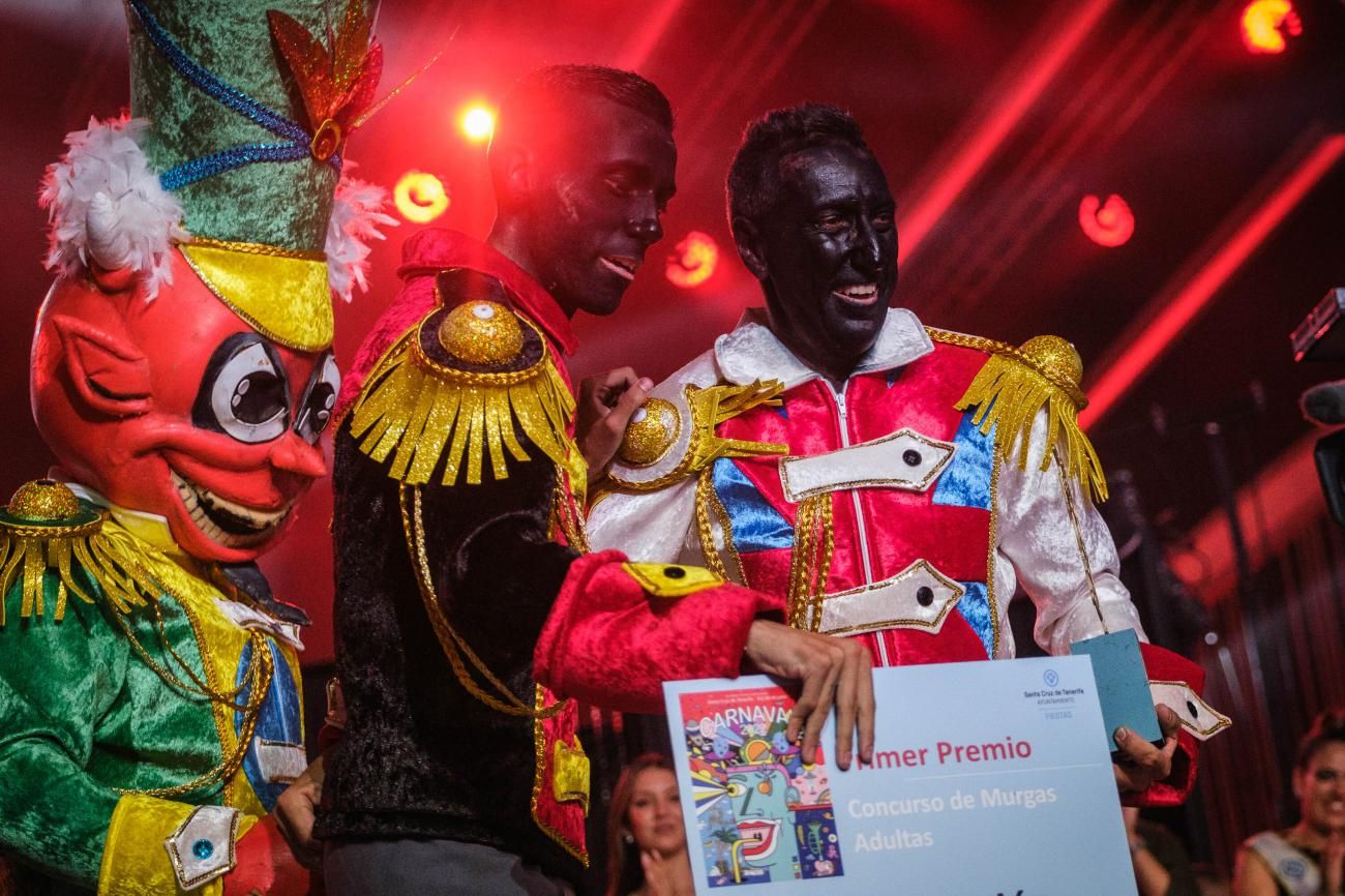 Ganadores del concurso de murgas del Carnaval de Santa Cruz de Tenerife 2022