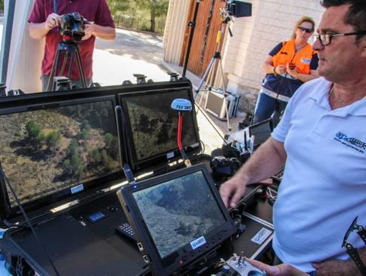 Drones para un rescate de altura en Orihuela