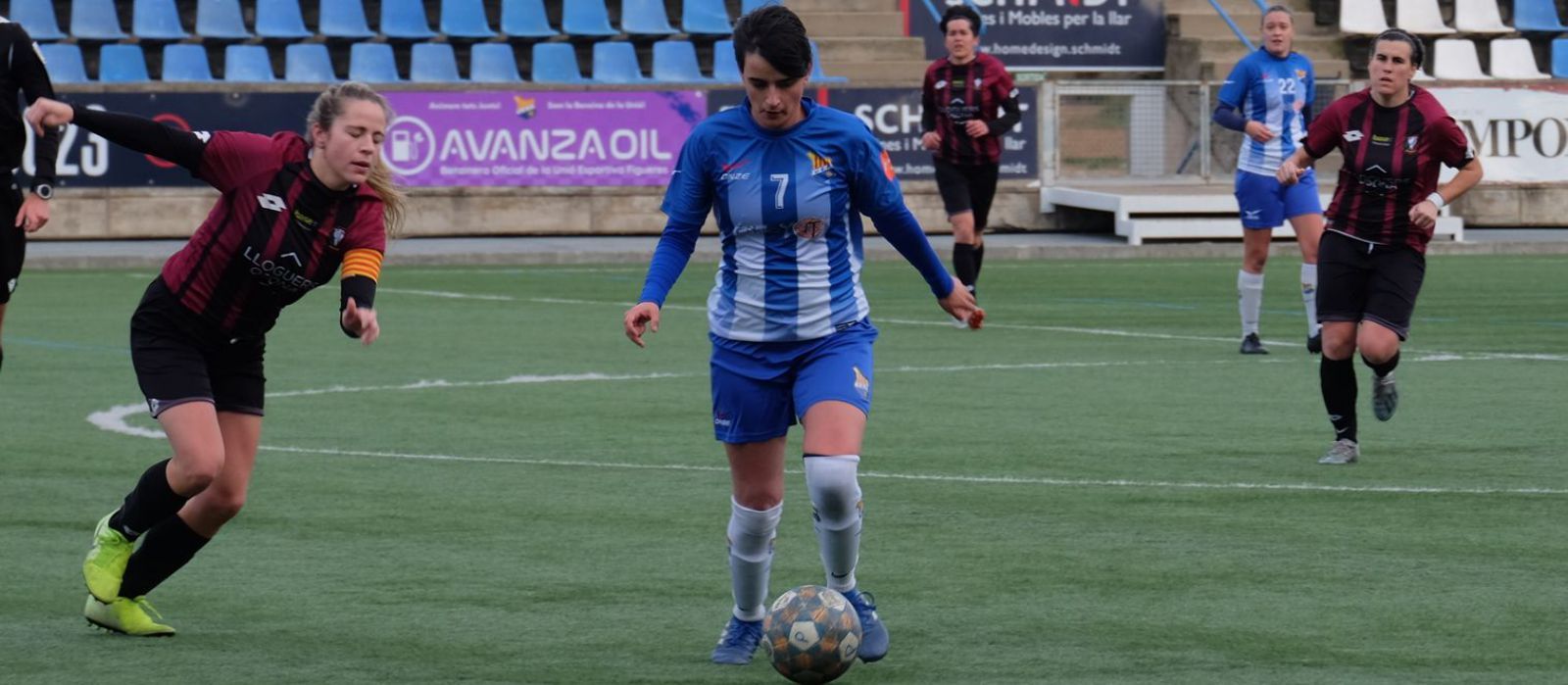 Aroa Bravo és una de les màximes realitzadores de Primera amb 15 gols (Figueres)