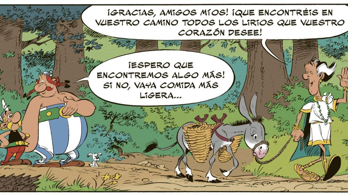 Viñeta de 'El lirio blanco', nuevo álbum de Astérix