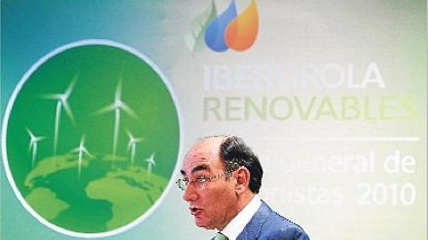 Ignacio Sánchez Galán, ayer, en la sede de Iberdrola Renovables.