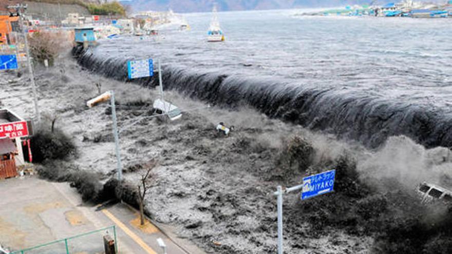 Imagenes del tsunami de 2011 en Japón.