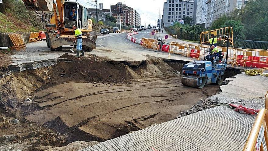 Obras en la calle José Malvar.   | // FDV