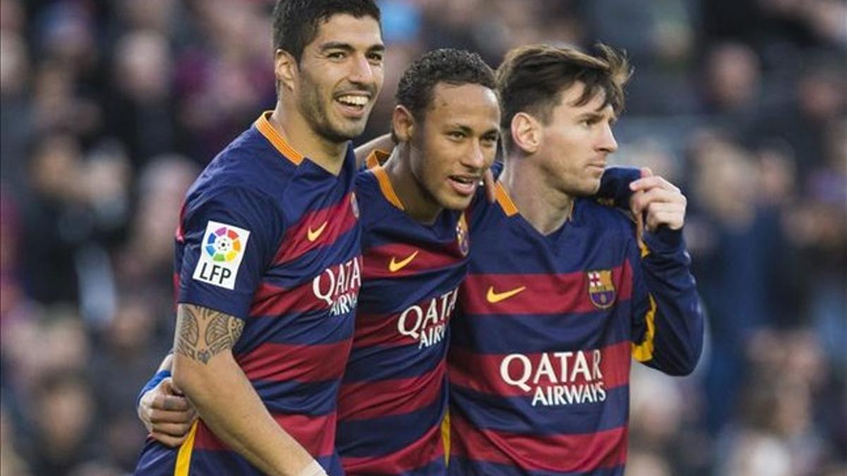 Luis Suárez, Neymar y Messi vuelve a jugar juntos