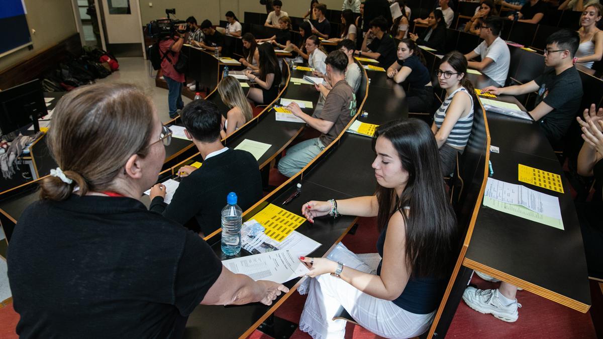 Pruebas de selectividad en la Universitat Pompeu Fabra de Barcelona