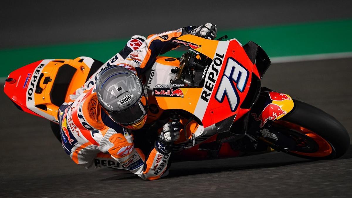 Àlex Márquez, en los test de pretemporada con la Honda