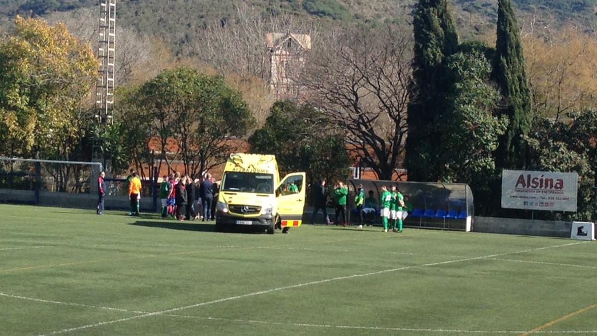 Esta era la ambulancia que evacuó a Quim Ferrer de Can Sant Joan