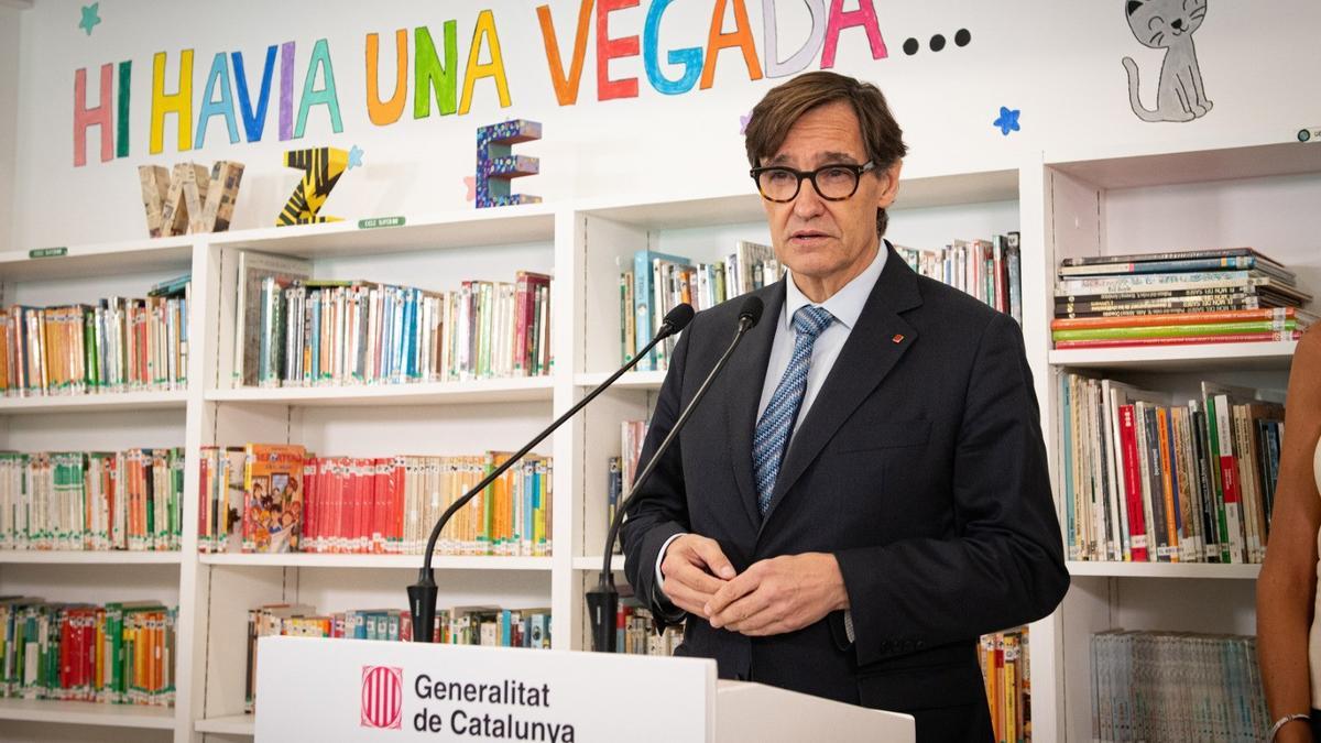 El president de la Generalitat, Salvador Illa, a l'Escola Dalí de Figueres (Girona)