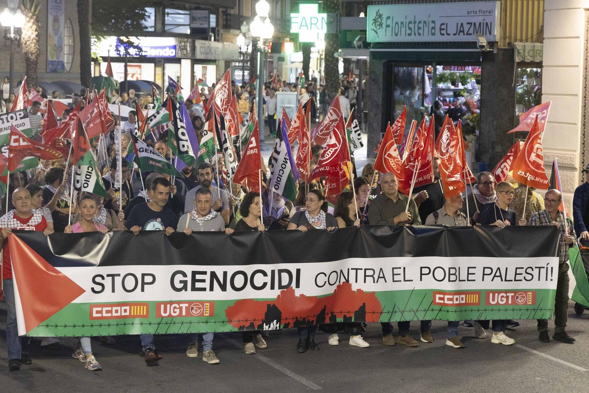 Alicante alza la voz por Palestina en una jornada de movilizaciones