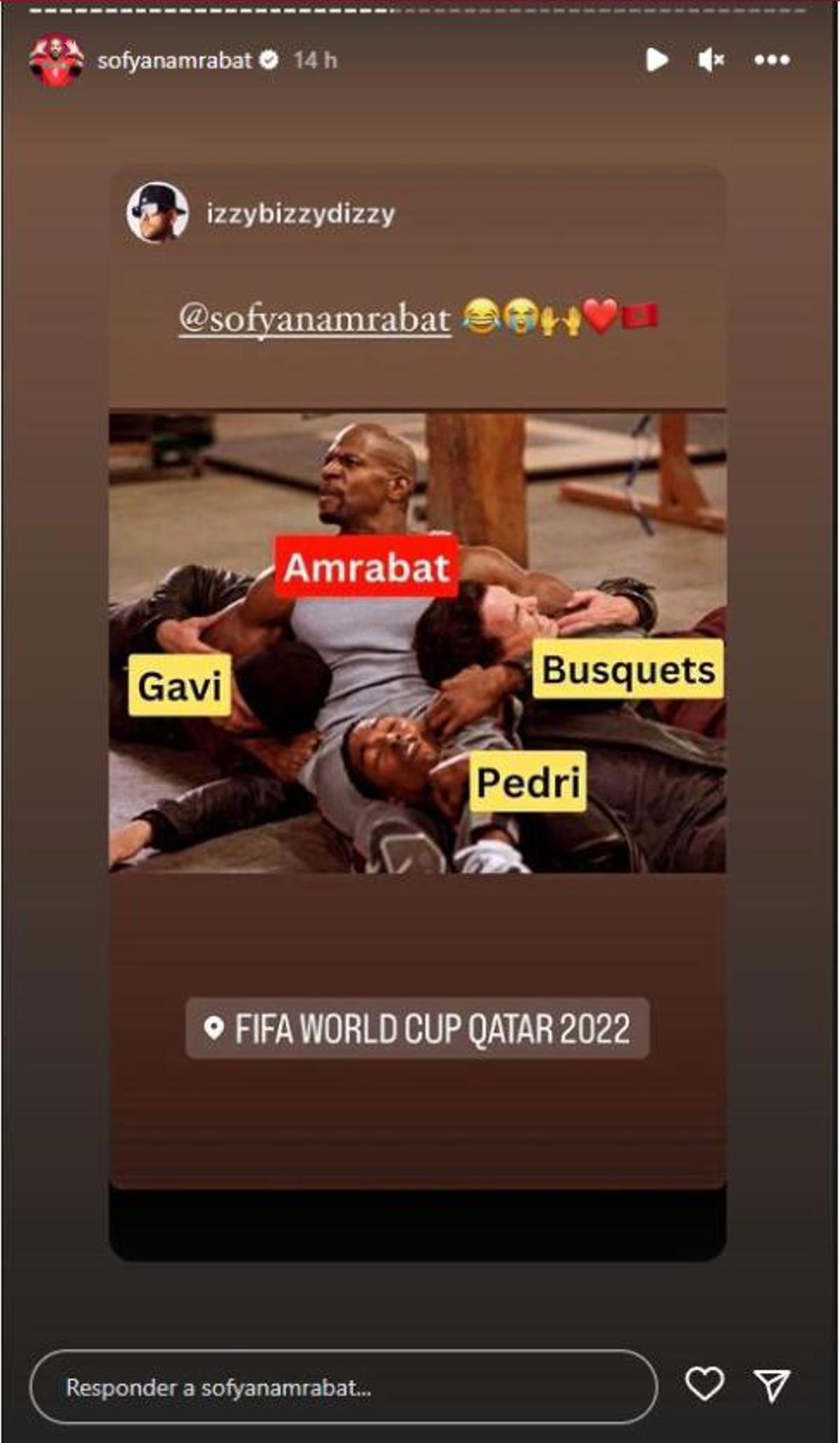 Historia de Instagram de Amrabat