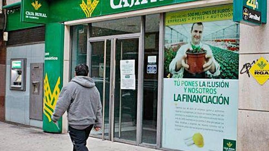 Una oficina de Caja Rural de Zamora.