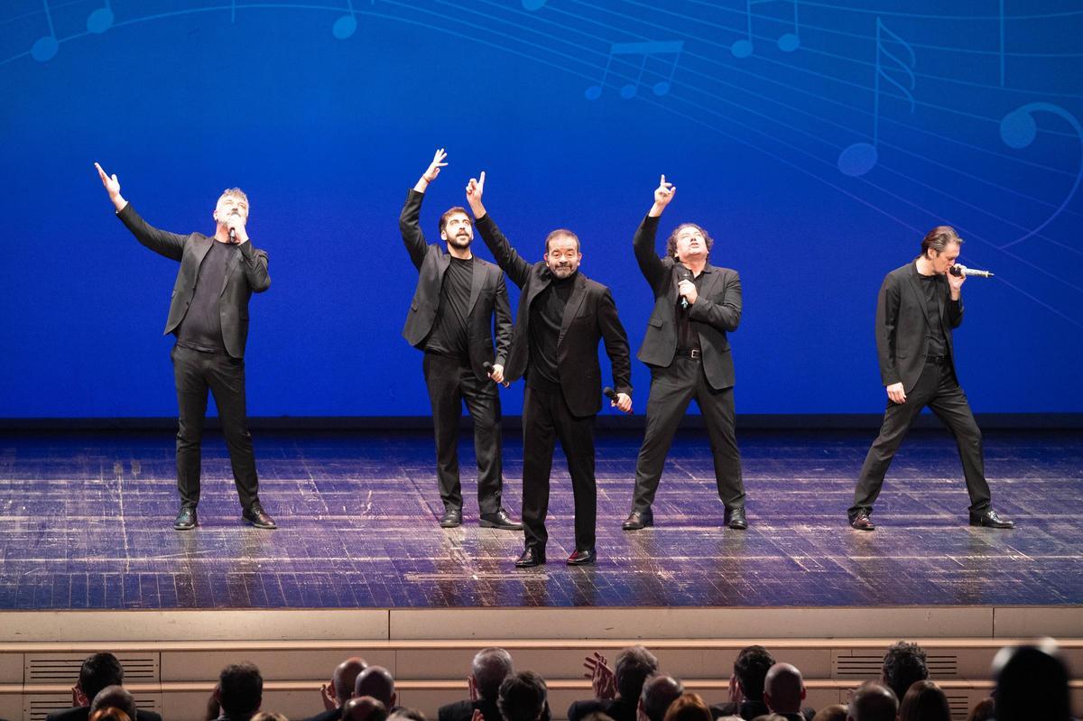 El grupo b vocal en una reciente actuación en Zaragoza.