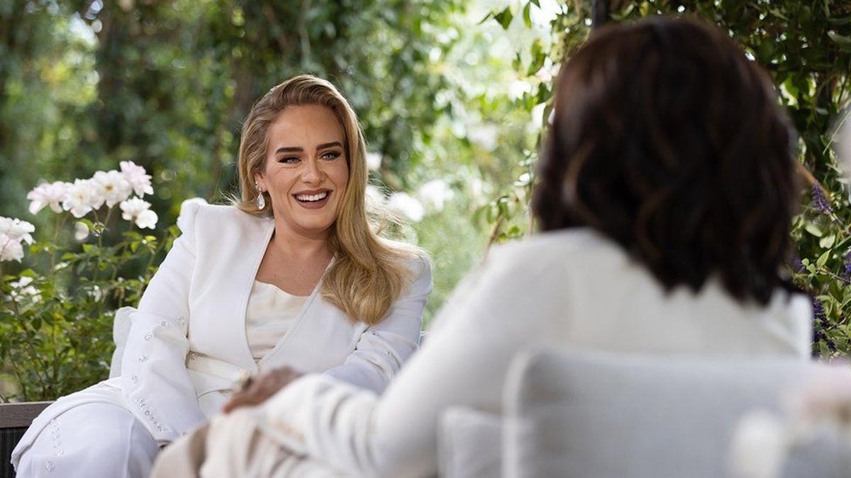 Adele durante la entrevista con Oprah.