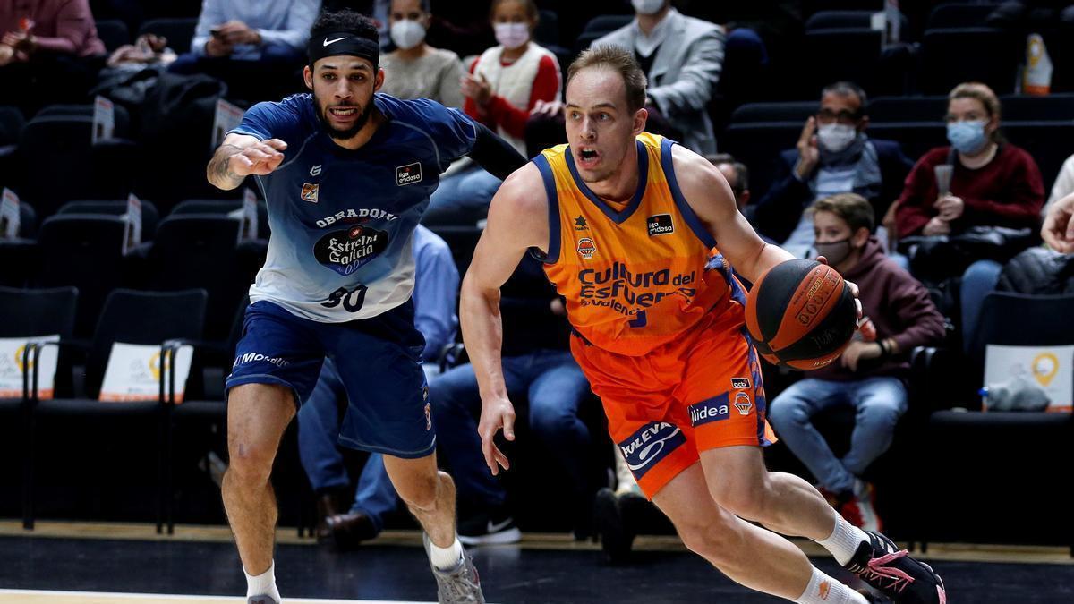 Klemen Prepelic, en el partido ante el Monbus Obradoiro