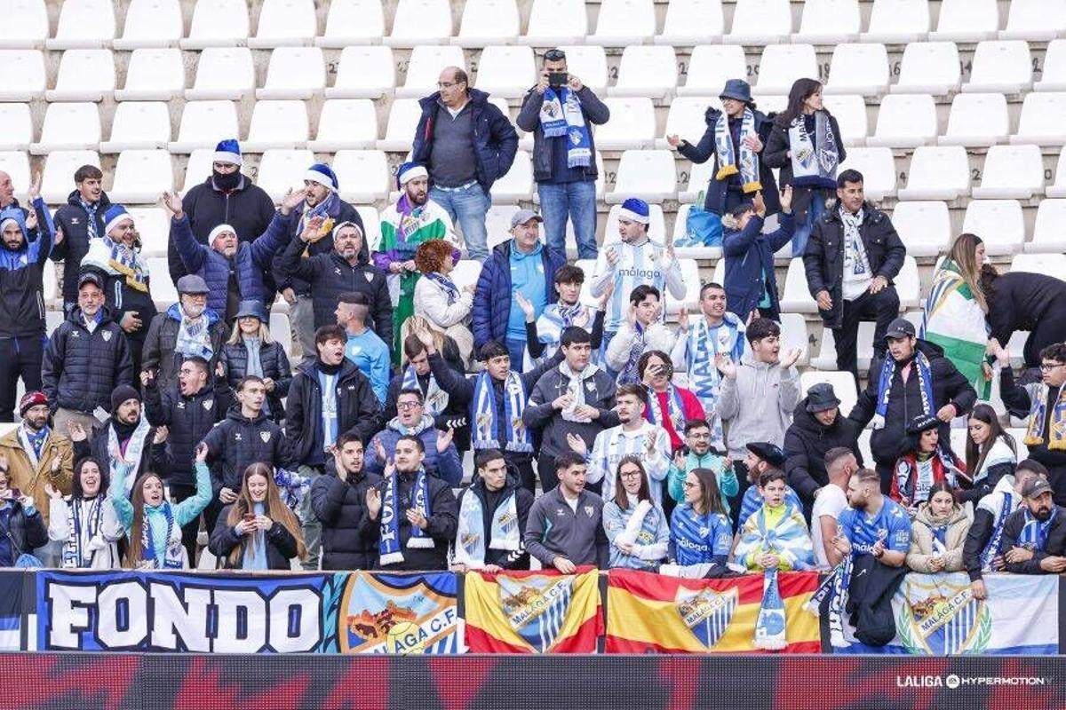 Partido disputado entre el Albacete y el Málaga CF