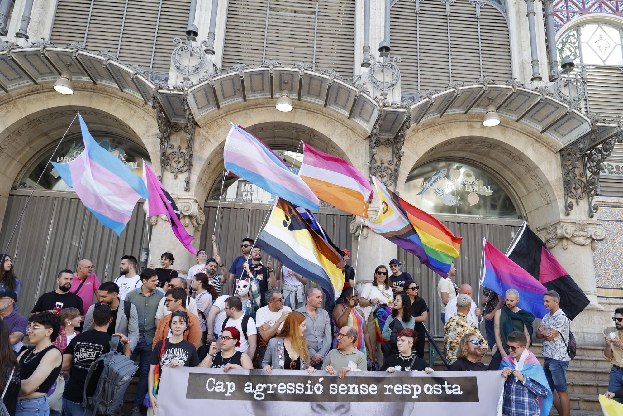 Varios colectivos se concentran en València por el día contra la LGTBIfobia