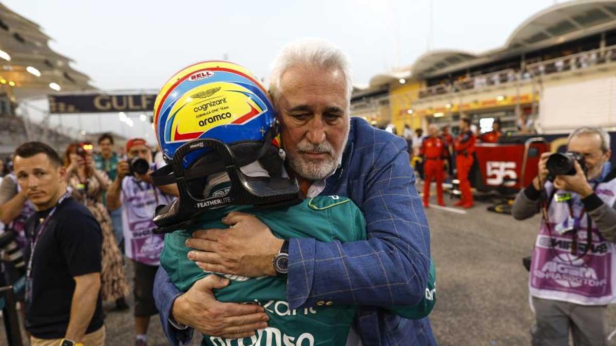Lawrence Stroll, con Fernando Alonso