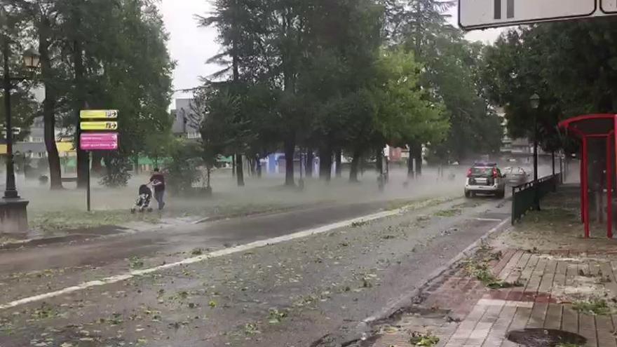 Así quedó Grado después de la granizada