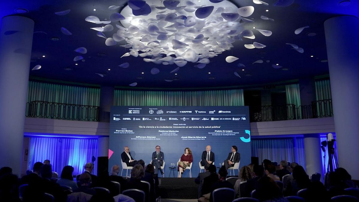 Vista general d’una de les sessions del Fòrum Espanya 360, organitzat per Prensa Ibérica a Madrid, que es va iniciar dimarts i acabarà avui. | JOSÉ LUIS ROCA