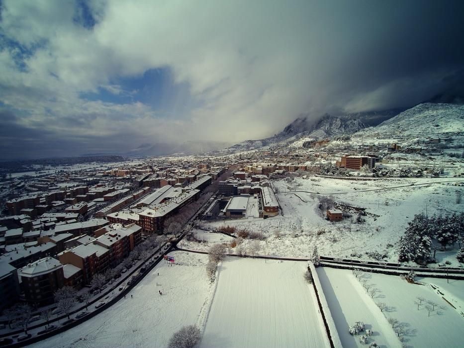 Espectacular nevada al Berguedà