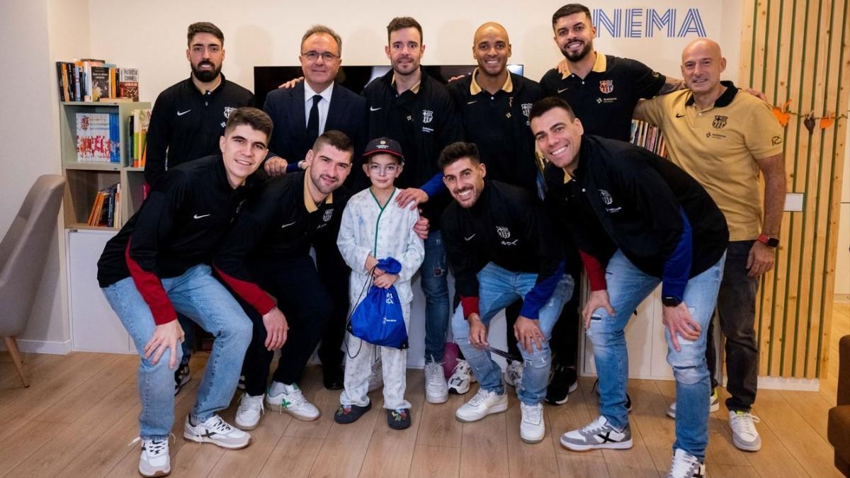 El Barça de futsal en Vall d'Hebron