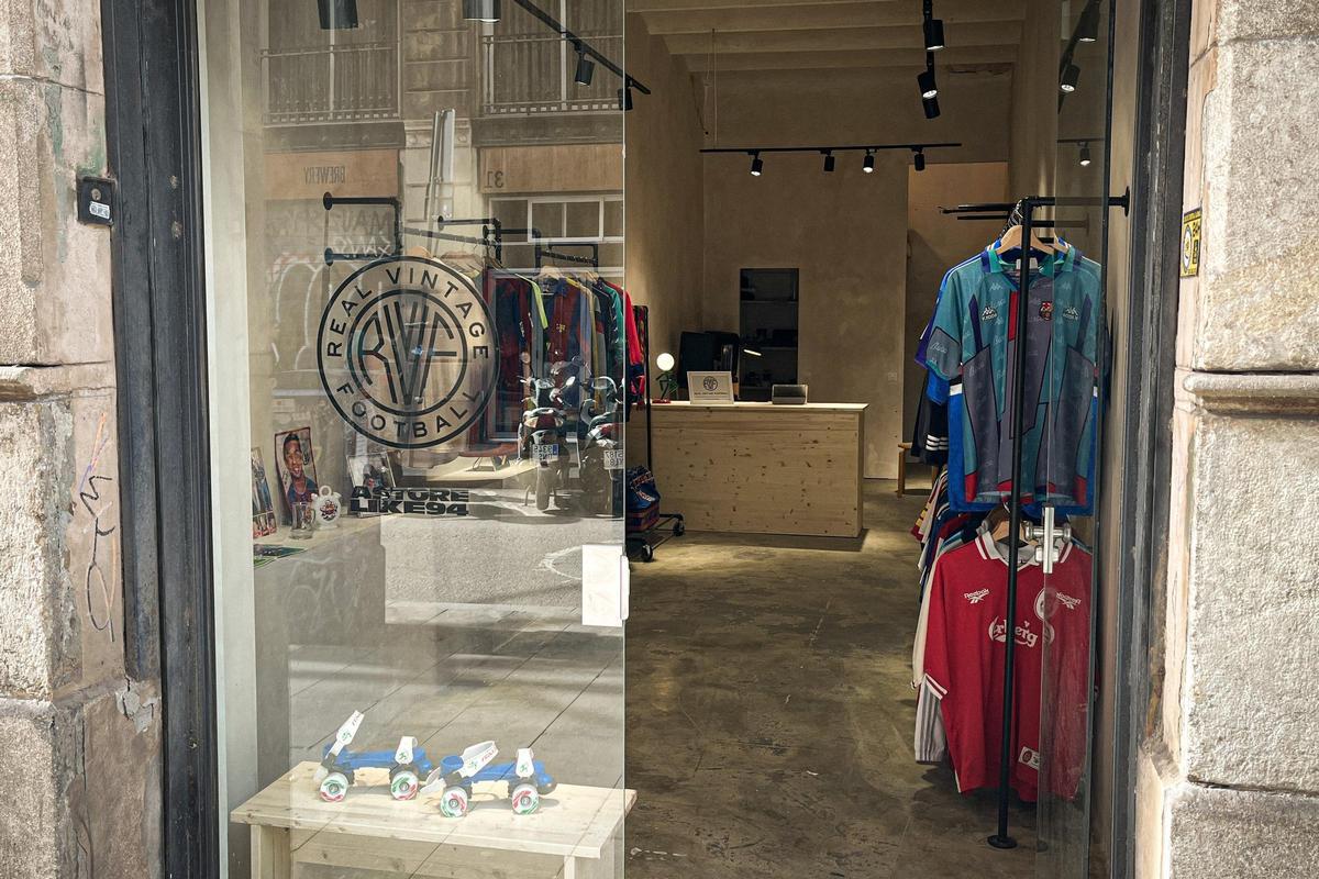 La nueva tienda de Real Vintage Football, desde el exterior.