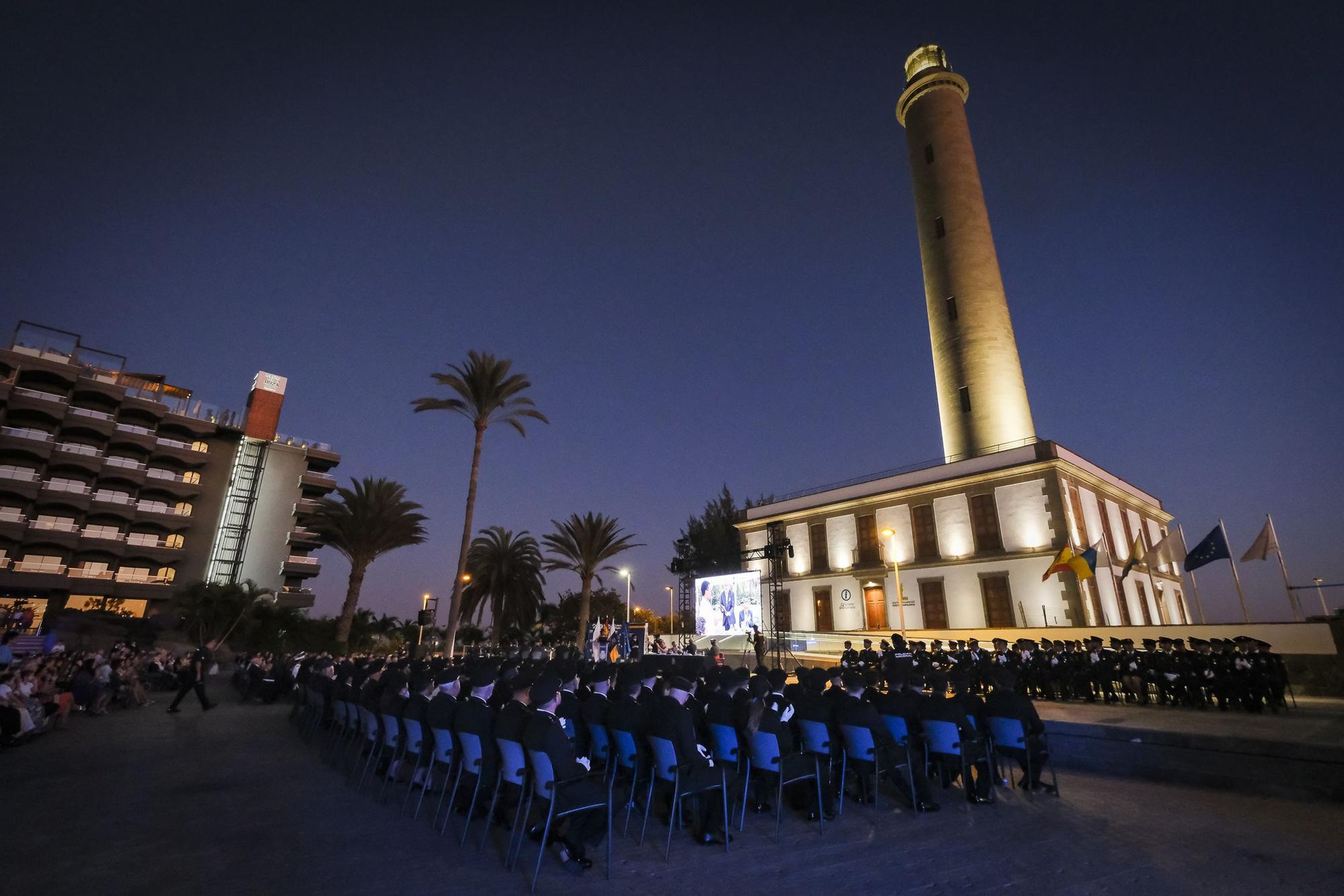 27-09-2024 SAN BARTOLOMÉ DE MASPALOMAS. Acto por el Día de la Policía Nacional, junto al Faro de Maspalomas  | 27/09/2024 | Fotógrafo: Andrés Cruz